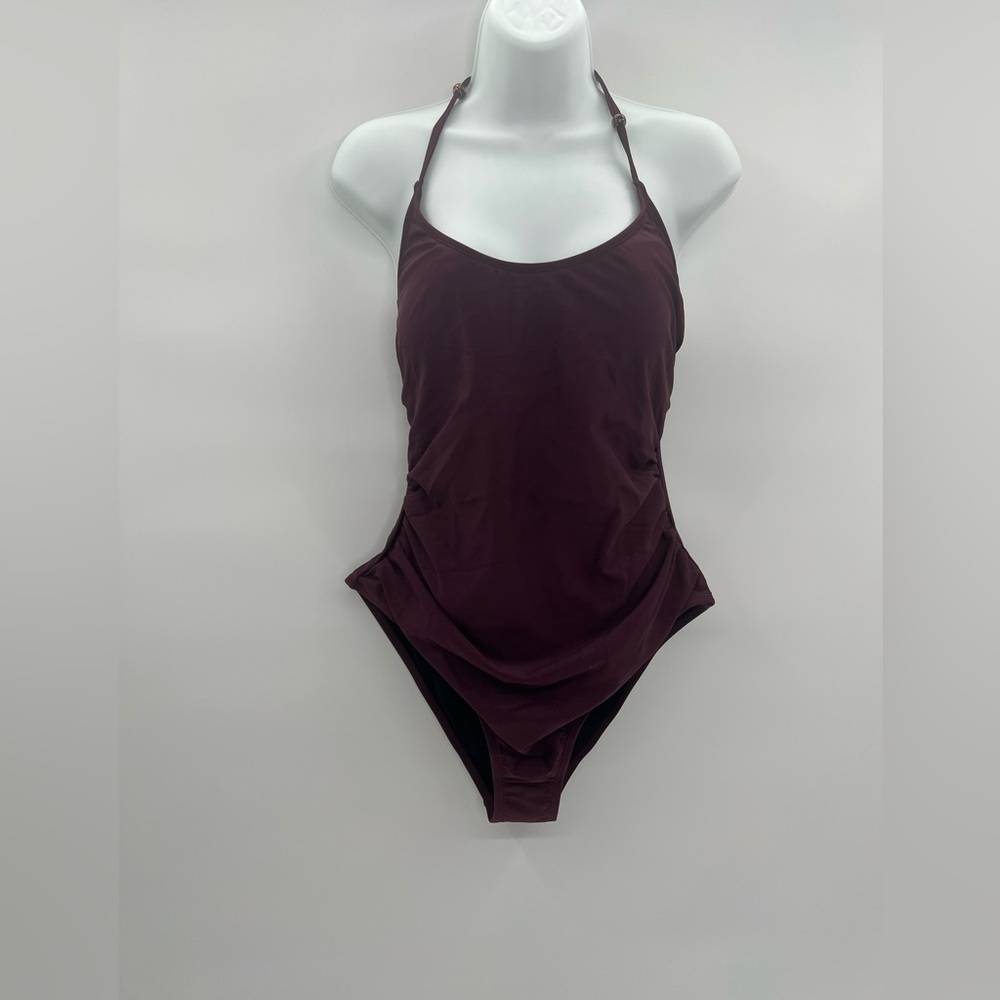 Cupshe Escaping Wine Tummy Control One-Piece Swimsuit Sz XL NWT